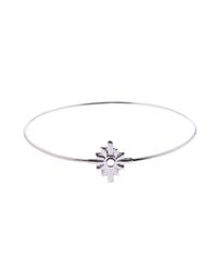 Taylor Black - Metallic Silver Tiny Sunburst Bangle - Lyst