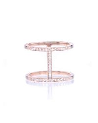 Alexa Leigh - Metallic Gold And Champagne Pave Diamond Elijo Ring - Lyst