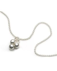Naomi Tracz Jewellery - Metallic Three Orb Pendant In Silver - Lyst