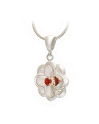 AVA Goldworks - Multicolor Chrysanthemum Garnet Pendant - Lyst