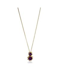 Deci London - Metallic Aurora Double Drop Amethyst Pendant - Lyst