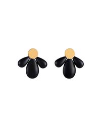 Mimata - Black Cocar Earrings - Small - Lyst