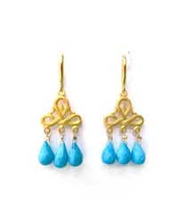 Radha - Blue Griekse Goddess Earrings - Lyst