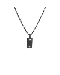 VERA VEGA - Metallic Diamond Mini Signet Necklace - Lyst
