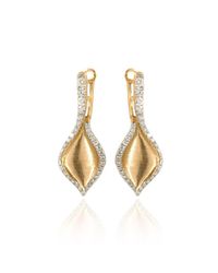 Estenza - Metallic Emma Yellow Gold Diamond Earrings - Lyst