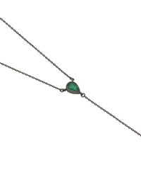 YRYS - Blue Emerald Tie Necklace - Lyst