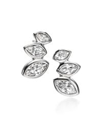Fiorelli - Metallic Clear Cz Marquise Cluster Stud Earrings - Lyst