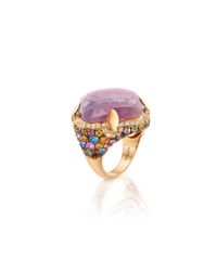 Niquesa Fine Jewellery - Venice Arlecchino Pink Sapphire Rose Gold Ring - Lyst