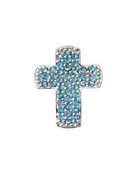 Nehita Jewelry - Blue Topaz Cross Necklace - Lyst