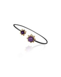 Deci London - Multicolor Aurora Square/round Amethyst Bangle - Lyst