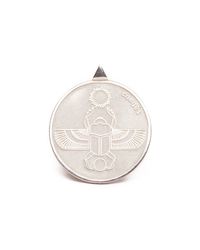 Conges - Metallic Silver Scarab Two Sided Coin Necklace - Lyst