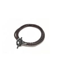 Luke Goldsmith - Chocolate Brown Leather Wrap Bracelet - Lyst