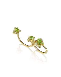 Madstone Design - Metallic Peridot Melting Ice Convertible Single-double Ring - Lyst