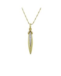 REALM - Metallic Empire Stiletto Pave Pendant - Lyst