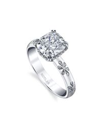 Harry Kotlar - Metallic Kotlar Cushion Floral Artisan Pave Ring - Lyst
