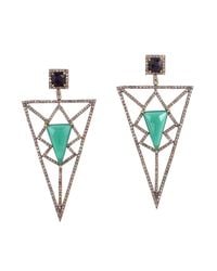 Meghna Jewels - Multicolor Pyramid Earrings - Lyst