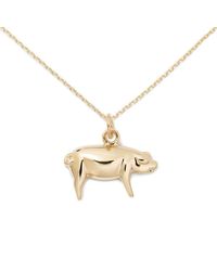Delicacies Jewelry - Metallic 14kt Gold Pig Necklace - Lyst