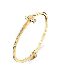 Borgioni - Metallic Pave Skinny Handcuff - Lyst