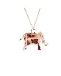 Origami Jewellery - Multicolor Elephant Pink Gold Necklace - Lyst
