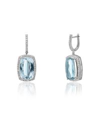 Kaizarin - Multicolor Sapphire Drop Earrings In White Gold - Lyst
