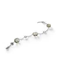 BCOUTURE - Green Amethyst And White Topaz Bracelet - Lyst