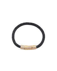 Nialaya - Multicolor Black Stingray Bracelet With Gold Lock for Men - Lyst