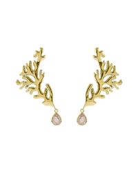 Isa Bagnoli - Multicolor Golden Coral Earrings - Lyst