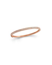 Marmalade Fine Jewellery - Metallic 9kt Rose Gold Diamond Channel Set Bangle - Lyst