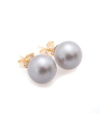 Oh my Christine Jewelry - Gray Grey Pearl Earrings - Lyst
