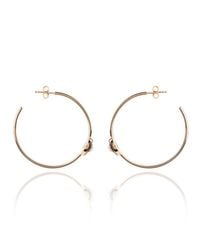 Latelita London - Metallic Diamond Rose Chalcedony Rose Gold Hoop Earring - Lyst