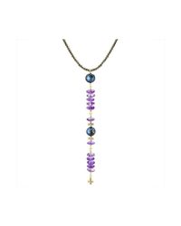 Elisa Ilana Jewelry - Metallic Pearl & Amethyst Necklace - Lyst