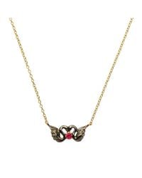 Matina Amanita - Metallic Swan Kiss Necklace Black Rhodium Plated - Lyst