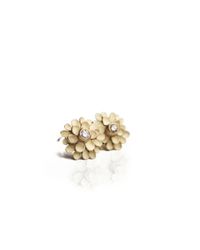 Dagmar Korecki - Metallic Dahlia 18kt Yellow Gold And Diamond Earrings - Lyst