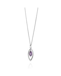 Fiorelli - Metallic Purple Cz Marquise Shaped Pendant - Lyst