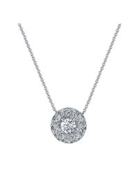 Harry Kotlar - Metallic Round Diamond Solitaire Bloom Artisan Pave Necklace - Lyst