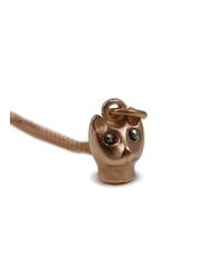Vicky Davies - Metallic Sterling Silver & 18kt Rose Gold Cat Pendant Necklace - Lyst