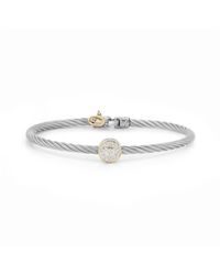 Alor - Gray Classique Bangle Grey Cable Large Single Square Station - Lyst