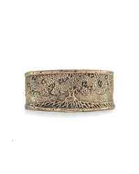 House of Alaia - Metallic Tree Of Life Cuff Bracelet In Bronze - Lyst