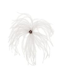 Augustine Jewels - Red Brooch Of Ostrich Feather And Garnet Hearts - Lyst