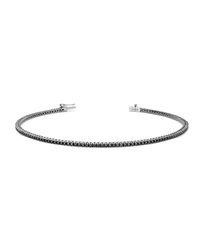 Verifine London - Multicolor Black Diamond Line Bracelet In 18ct White Gold - Lyst