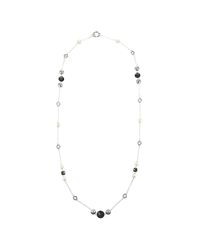 Peter Thomas Roth Fine Jewelry - Multicolor Long Shell Pearl And Black Onyx Sterling Necklace - Lyst