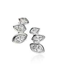 Fiorelli - Metallic Clear Cz Marquise Cluster Stud Earrings - Lyst
