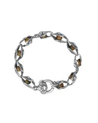 Suciyan - Multicolor Dragon Sterling Silver Tigers Eye And Ruby Bracelet - Lyst