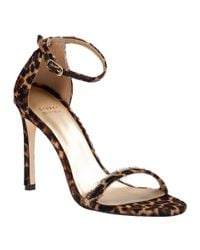 Stuart Weitzman - Multicolor Nudist Song Leopard-Print Calf Hiar Sandals - Lyst