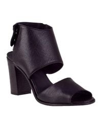 275 Central - Block Heel Sandal Black Leather - Lyst