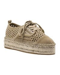 J/Slides - Natural Rileyy Sand Suede Lace Up Espadrille - Lyst