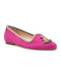 Jon Josef - Monelle Pink Suede Smoking Slipper - Lyst