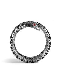 John Hardy | Naga Double Coil Bracelet With Black Sapphire | Lyst