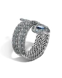 John Hardy | Black Cobra Double Coil Bracelet With Gemstone | Lyst