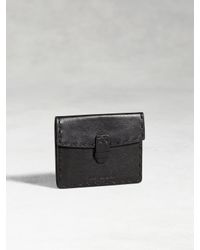 John Varvatos | Black Leather Card Case With Coin Pouch for Men | Lyst